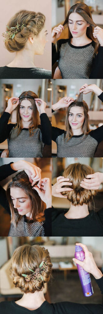 Twisted Headband Updo (for Bridal)