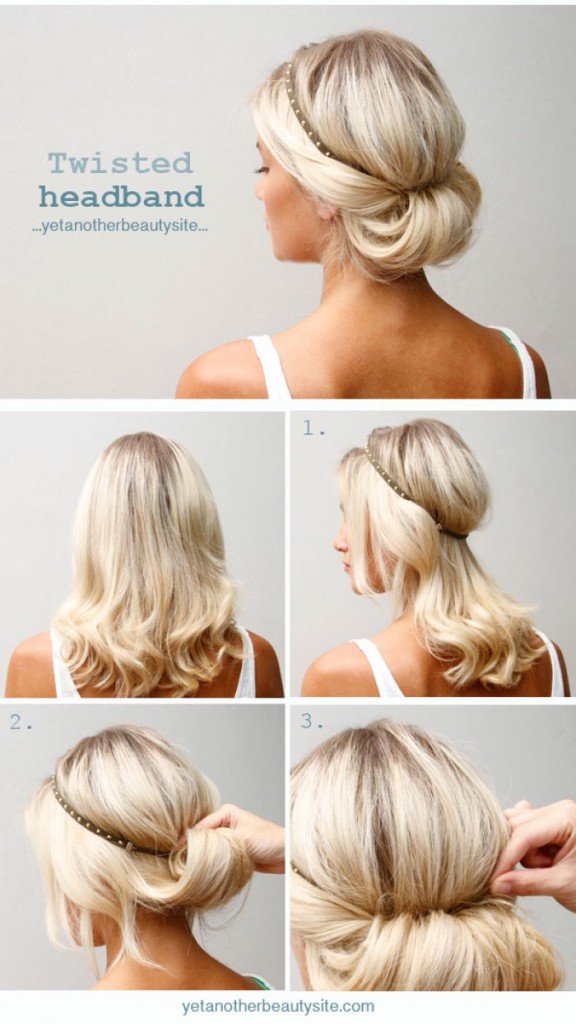 Twisted Headband Hairstyle