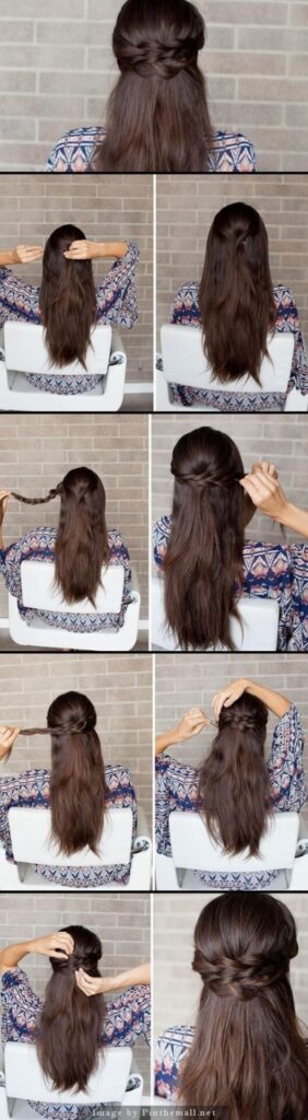 Braided Half Up Half Down Hairstyle