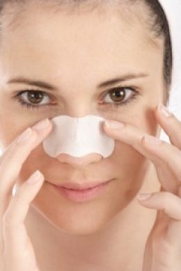 Using blackhead removal strips