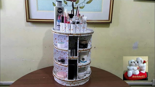 DIY Rotating Makup Organizer Ideas