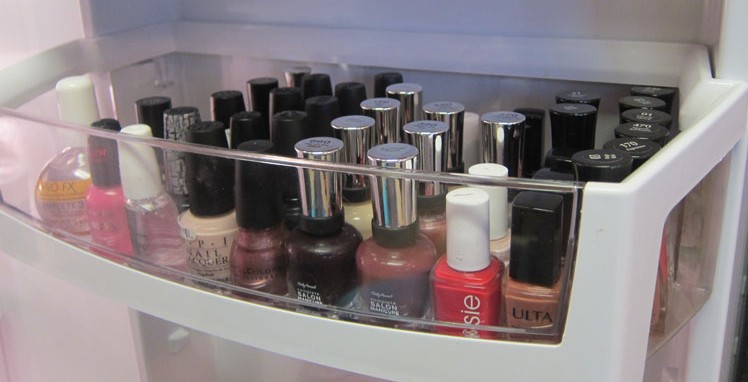 Nail polish in the fridge